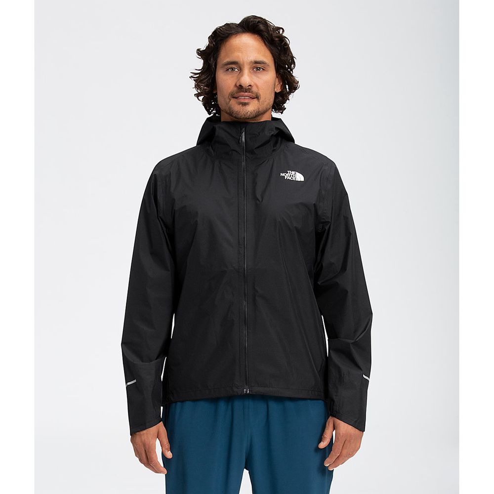 The North Face Rain Jacket Mens Australia - The North Face First Dawn Packable Black (XAI-903876)